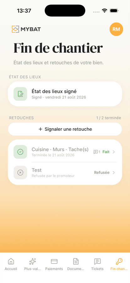 Fin de chantier